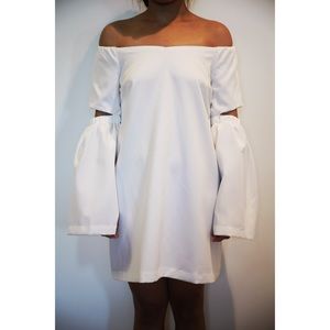 Re:named off shoulder white dress